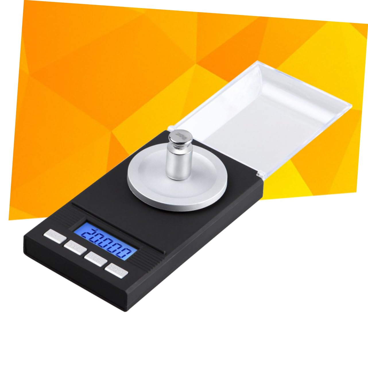 Garneck 100g Mini Digital Jewelry Scale Calibration Weights LCD Display Compact Design for Weighing and Gems Black