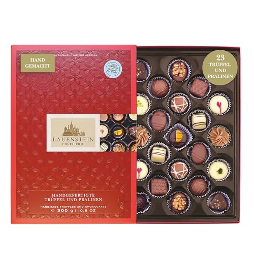 Lauensteiner Erlesene Köstlichkeiten | 300g Pralinengeschenk | 23 Pralinen OHNE ALKOHOL
