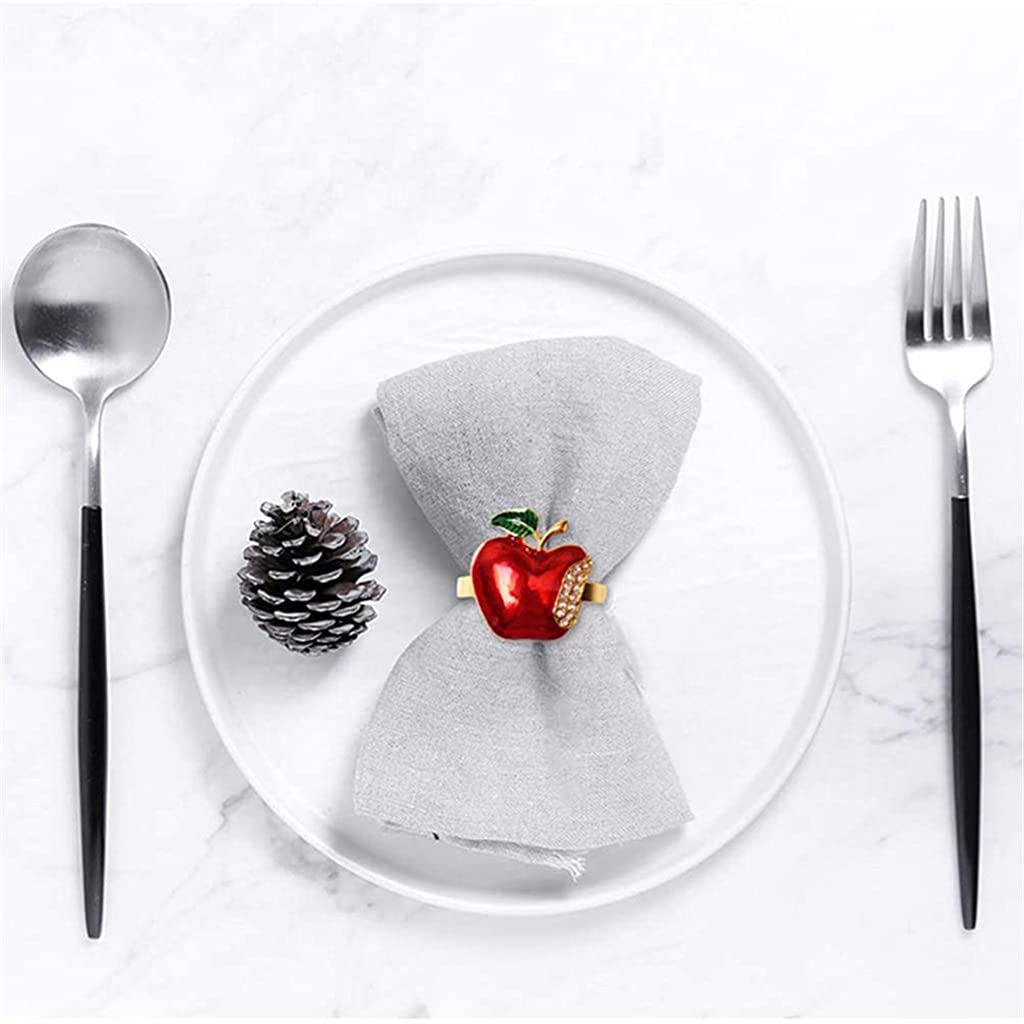 Serviettenringe 6er-Set, Serviettenring für Hochzeit, Dinnerparty, Bankett, Serviette für Weihnachten, Geburtstag (A wie abgebildet)