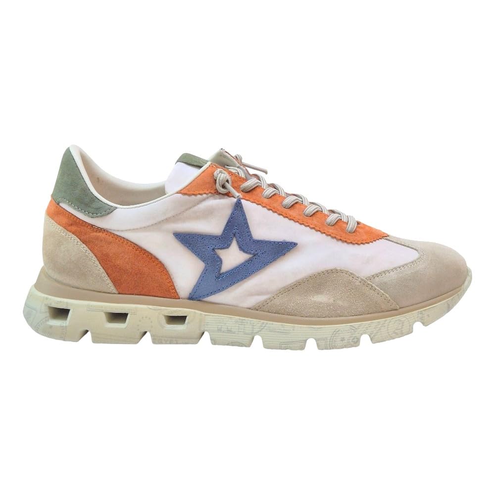 CETTI - Zapatilla Deportiva Casual,Sneakers,Piel,cordón elástico,Suela Decorada,Plantilla Extraible,Vintage para: Hombre