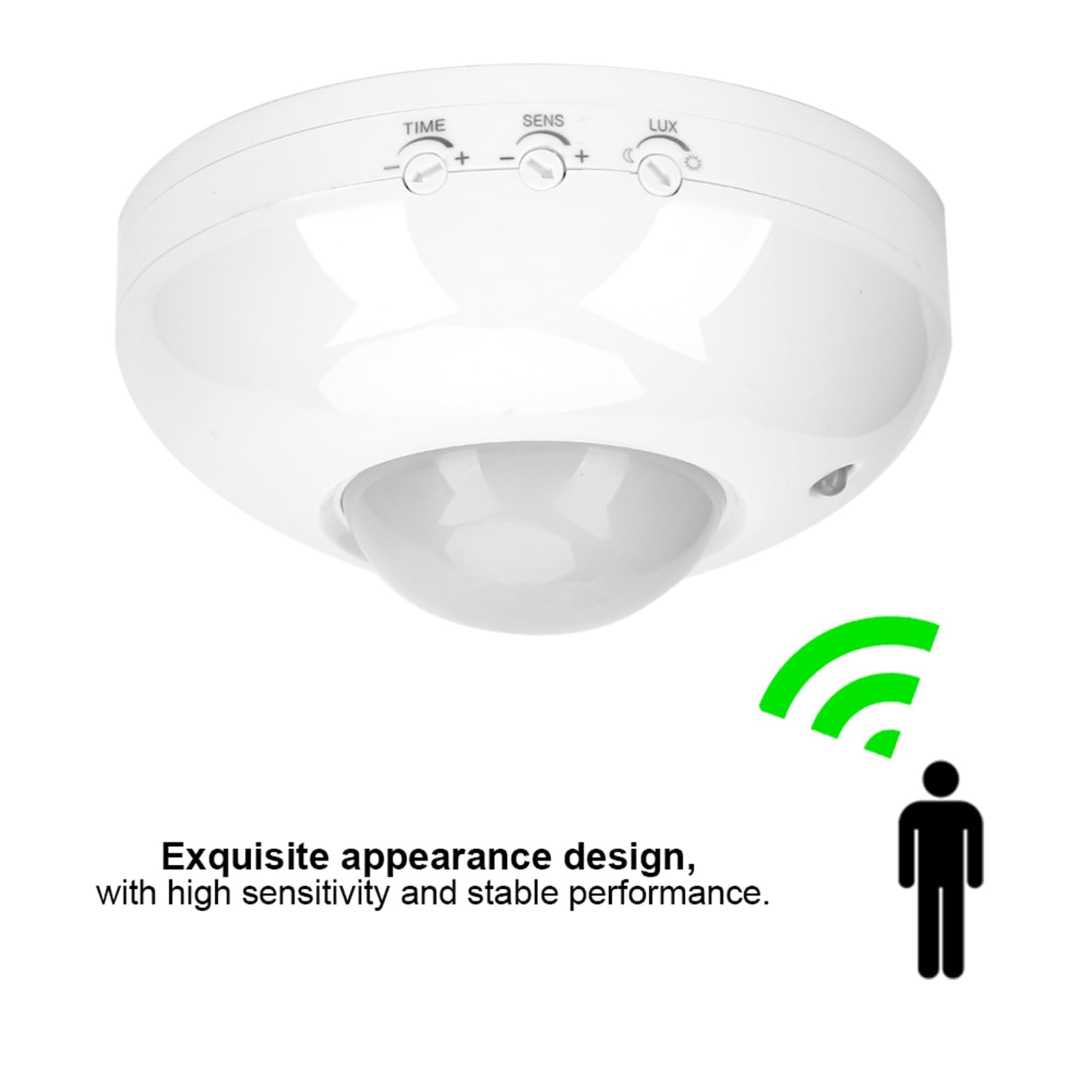 360° PIR Infrared Motion Sensor Detector – Ceiling Mount, 110-240V, Indoor/Outdoor, Unbranded