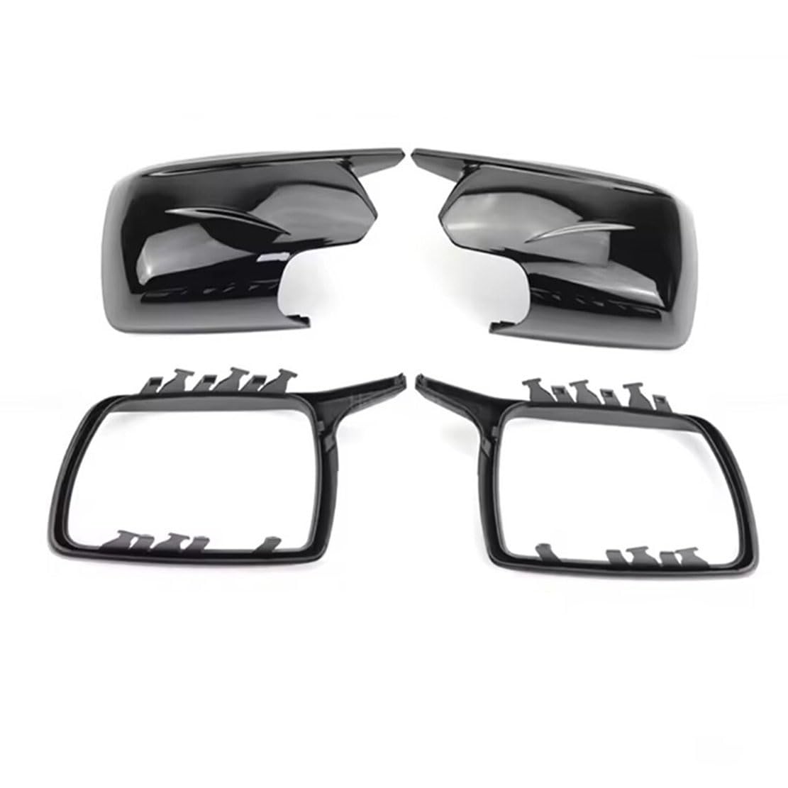 MSMDG Car wing mirror cover,Compatible with older BMW X3 E83,Auto Parts,black