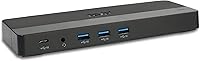 Vista 2 de RVP+ Concentrador USB C de monitor dual (base USB C) con puerto de pantalla 4K dual, 2 puertos USB 2.0, Ethernet y carga de 100 W - Puerto