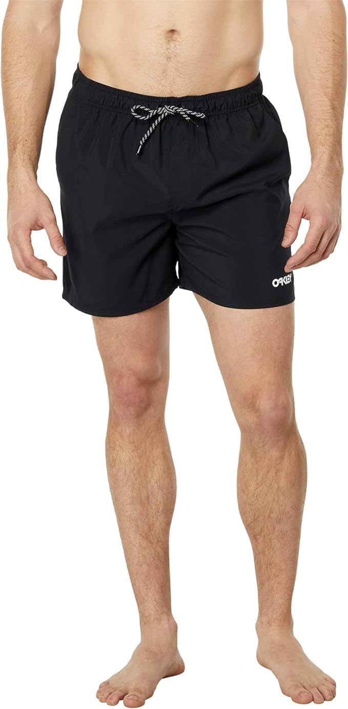 Oakley Men's Beach Volley 16" Beachshort Swim Trunks, Blackout, XL