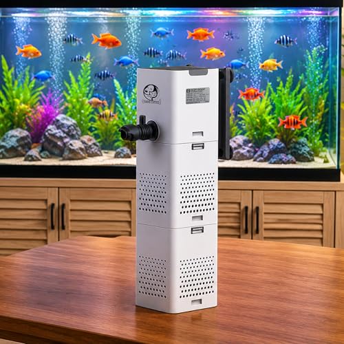 Image of Foodie Puppies Aquarium Internal Sponge Filter - (XQP-500f) | 500L /h 5 Watt Motor | Ultra-Silent, Multi-Function Submersible Filtration Pump Suitable for 2 Feet Fish Tank and Aquarium