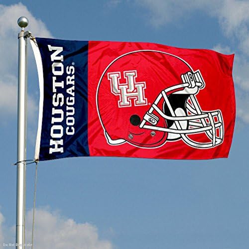 UH Cougars Large Football Helmet 3x5 College Flag - Image 3