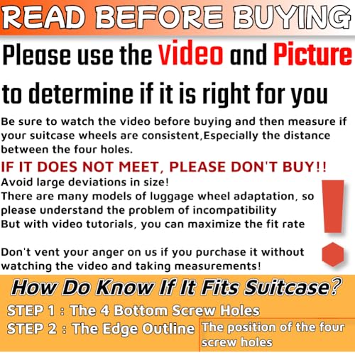 HuGuWdy Luggage Wheels Replacement Kit