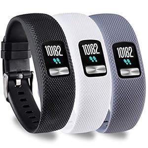 KingAcc Garmin Vivofit 4 Bands, Silicone Replacement Band for Garmin Vivofit 4, with Secure Metal Watch Clasp Buckle…