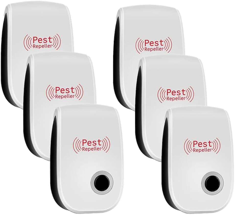 Kit Com 6 Repelentes Eletrônicos Afasta Mosquito Moscas Rato, Adequado Para Casa, Cozinha, Garagem, Armazém