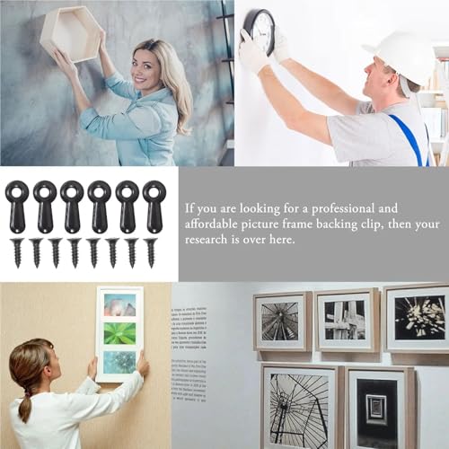 Image of Picture Frame Backing Clips 500pcs Sturdy Iron Hardware Turn Buttons for Hanging Photos Photo Frame Fastener Parts for Hanging Pictures