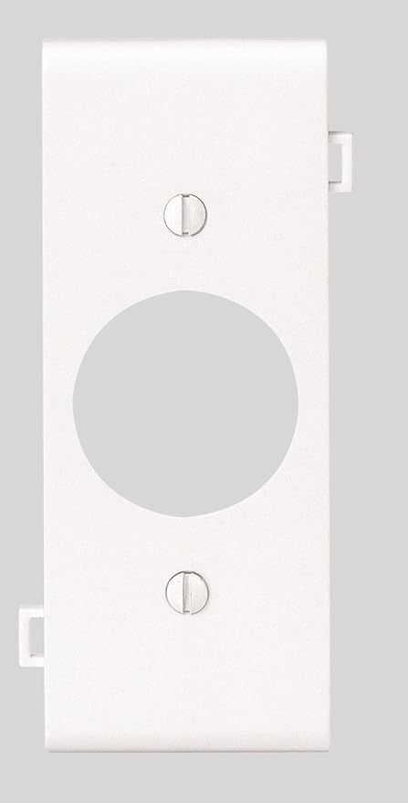 Leviton PSC7-W 1-Gang Single 1.406-Inch Hole Device Receptacle Wallplate, Thermoplastic Nylon, Device Mount, Center Panel, White