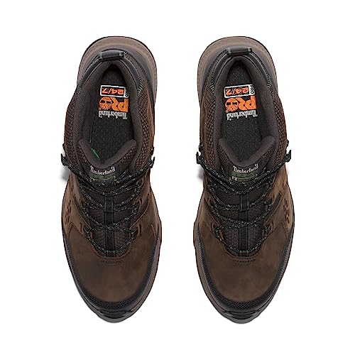 Timberland PRO Timberland PRO Men's Switchback LT 6 Inch Soft Toe Waterproof Industrial Hiker Work Boot, Brown/Green-2024 NEW, 11.5W