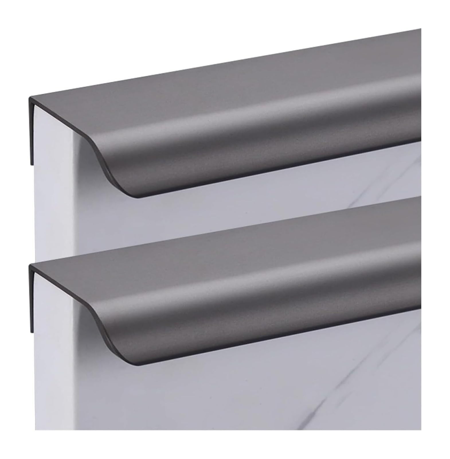 Lqzaxsrdr Grey Concealed Drawer Handles, Gray Kitchen Cabinet Pull Handles 2 Pcs 80-1200Mm(Length 1000Mm)