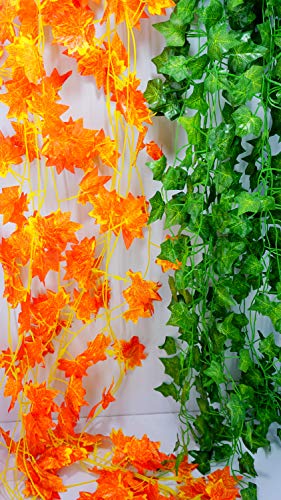 Litleo Artificial Trailing Ivy Vine Leaf Ferns Garland (Multicolour), Artificial Flora
