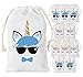 12 Pack Unicorn Favor Bags Party Supplies Reusable Party Treat Goodie Bags for Birthday Party Supplies 5 x 8 inches