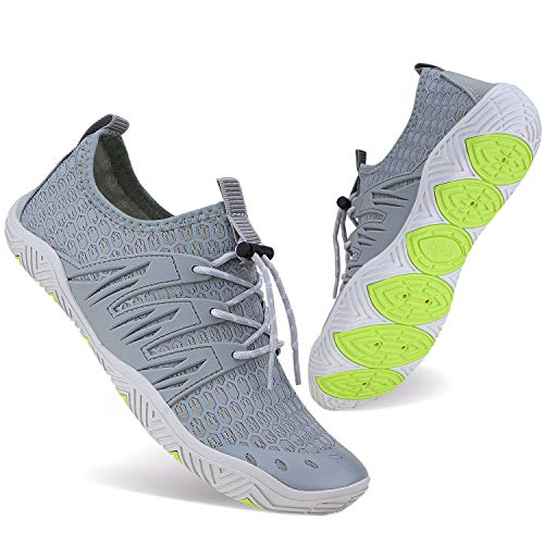 Image of MAYZERO Water Shoes Men Women Swim Surf Shoes Beach Pool Shoes Wide Toe Hiking Aqua Shoes Winter House Slippers