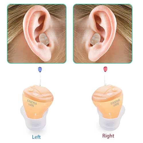 Hearing Aids For Seniors Adults Noise-Cancelling - Elderly Assistance Listening, Itc Hearing Amplifier, Mini Sound Amplifier, Ear Sound Enhancer (Beige&Left) #TOP5
