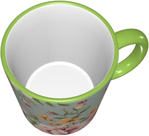 Miniatura 4 de Taza de café vintage de cerámica con asa, diseño de flores y rosas, estilo retro, con asa, tazas de té, tazas para café, tazas para beber, regalos