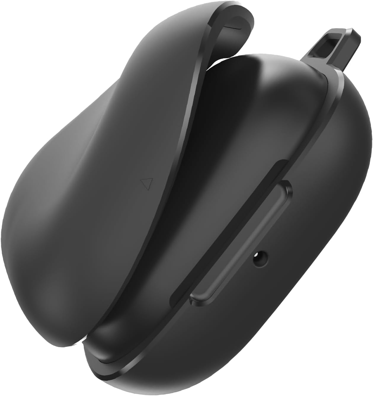 TUDIA TPU Case Compatible with Powerbeats Pro 2 (2025) [Case Only], Shockproof Protective Cover with Secure Magnetic Lid Lock and Carabiner Slim Rugged Bumper Shell for Wireless Earbuds (Black)