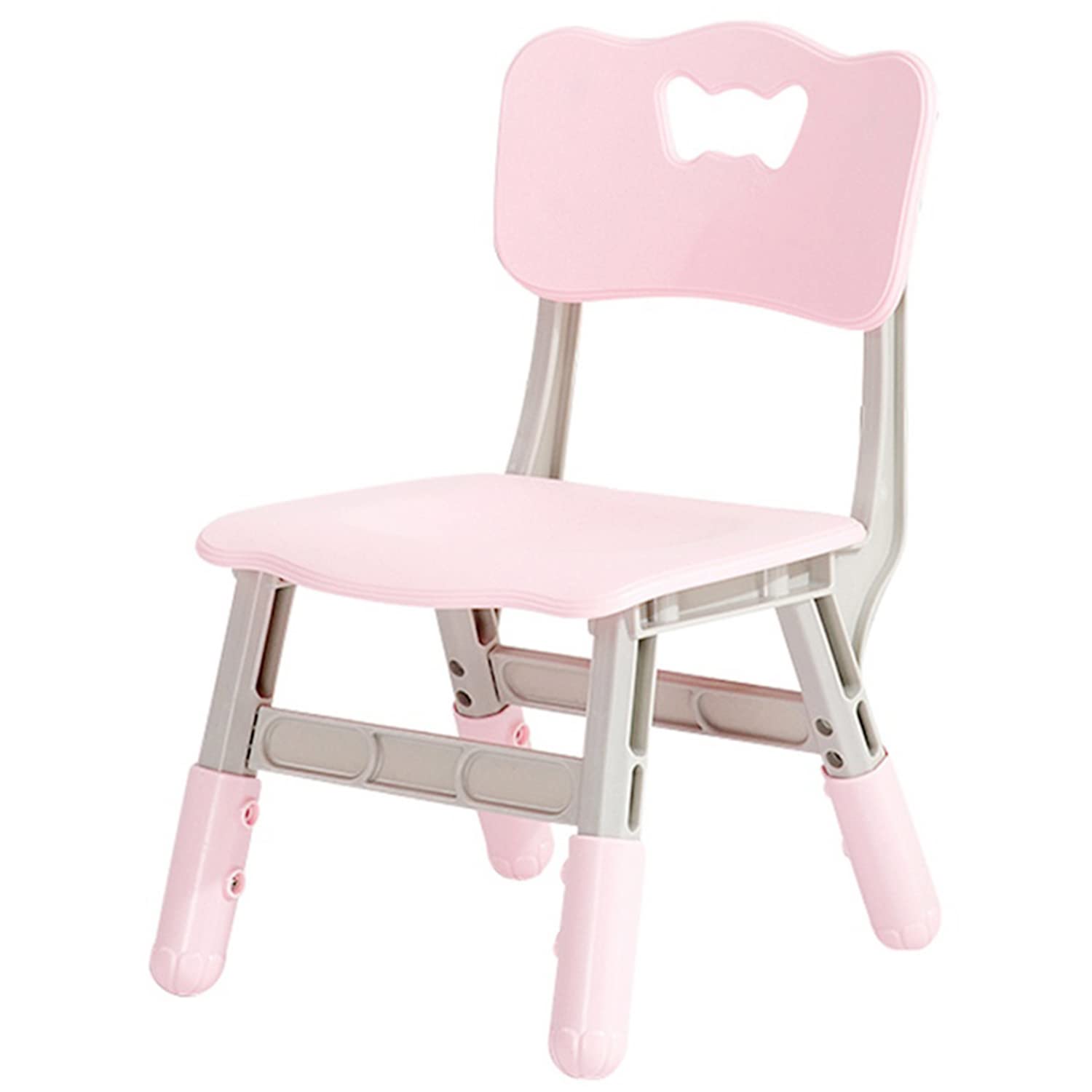 X IANGYU Kids Adjustable Study Classroom Chairs Plastic Kids Seat For Home Indoor Pink