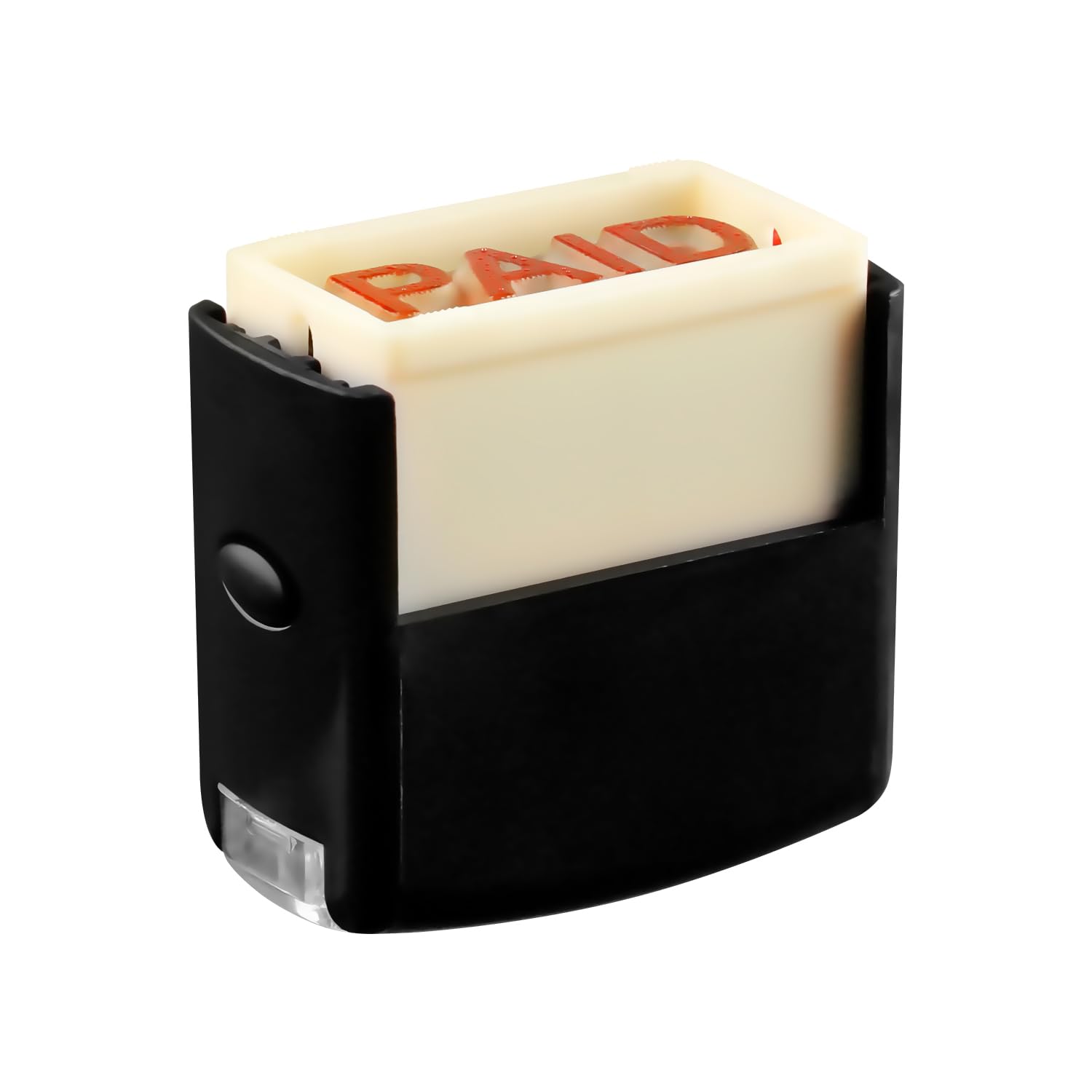 Hopzab Black Paid Self Inking Rubber Signature Stamp,Ink Return Custom Stamps,Personalised Office Seal,For Business Office Work Documents( Shell)