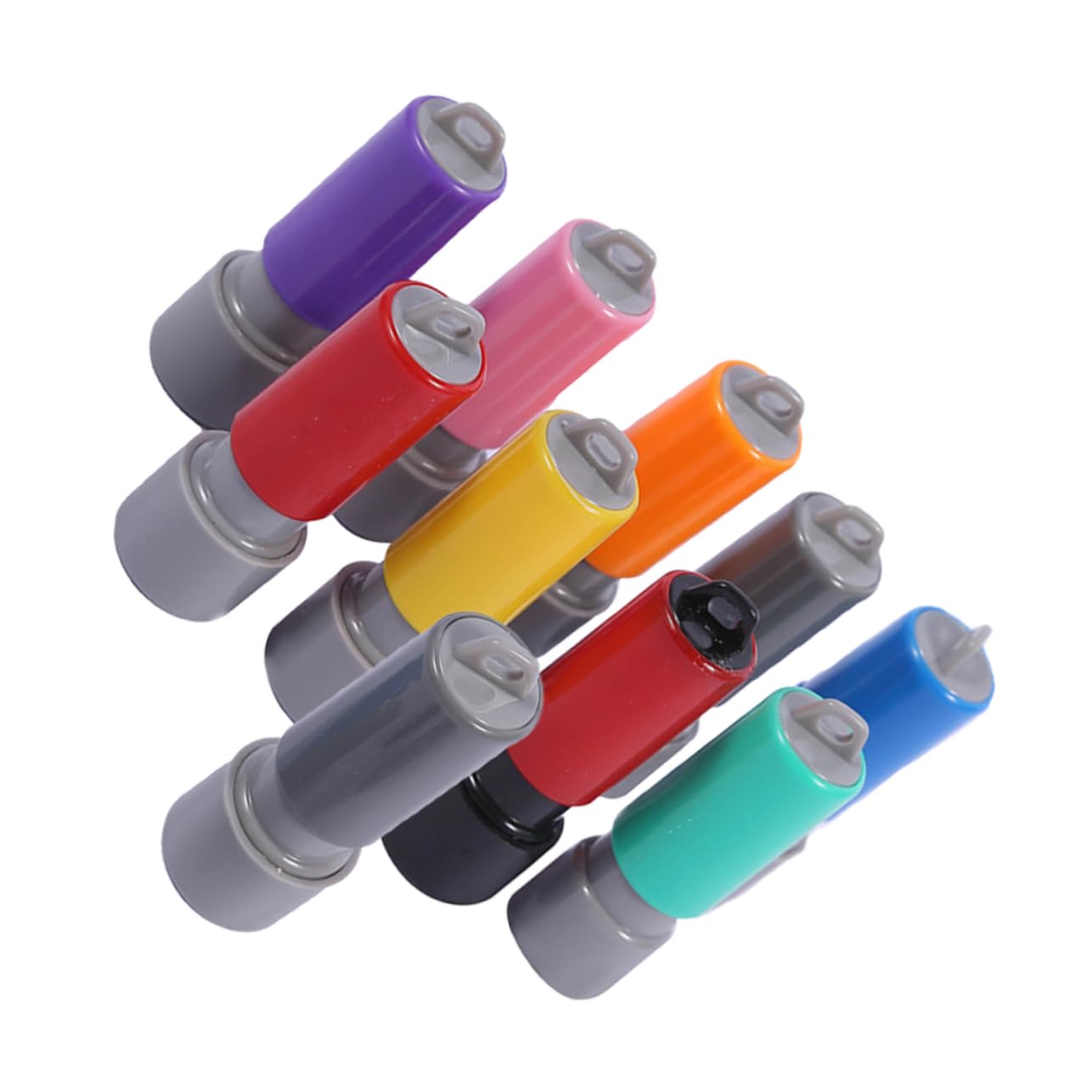 DOITOOL 5 Sätze Teiliges Selbstfärbende Stempel Mit Stempelkissen Runde Blanko Siegelhüllen Für Diy Siegel Vielseitiges Werkzeug Für Kreative Projekte Und Persönliche 10 Stück * 5