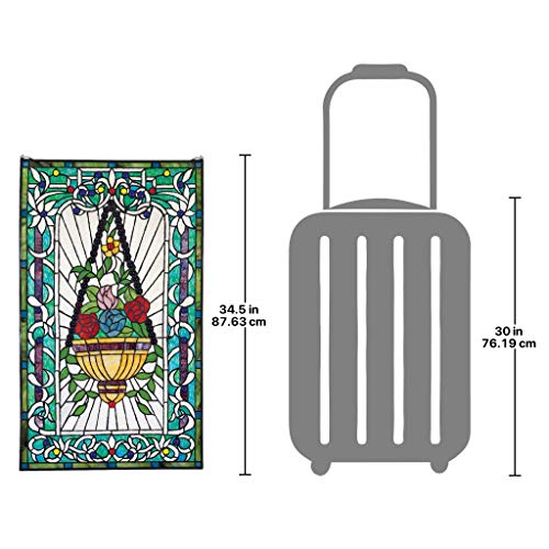 image for Design Toscano Stained Glass Panel - Le Fenetre des Fleurs (Window of 