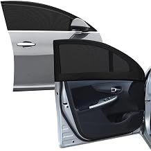 4 Pcs Car Window Screen for 2008-2014 Benz W204 C-Class C180 C200 C250 C300 C350 C63 AMG, Auto Sunshade Mosquito Net Automotive Mesh Blinds Camping Privacy UV Protection Shield
