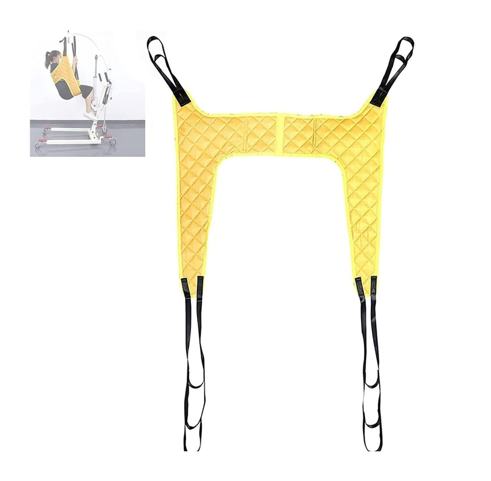 Arnés para Transferencia de Pacientes - Soporte 230kg para Ancianos y Bariátricos, Uso en Cama, Silla de Ruedas, Ducha e Higiene, Compatible con Grúas de Movilización Universal