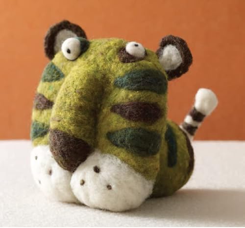 Woolbuddy Needle Felting Wool Roving Bag, Beautiful Roving Wool, Handmade Sheepwool, Zero Waste Kit, For Needle Felting Beginner And Adult, Wet Felting, Felting Supplies And Felting Soap (Green) #TOP3