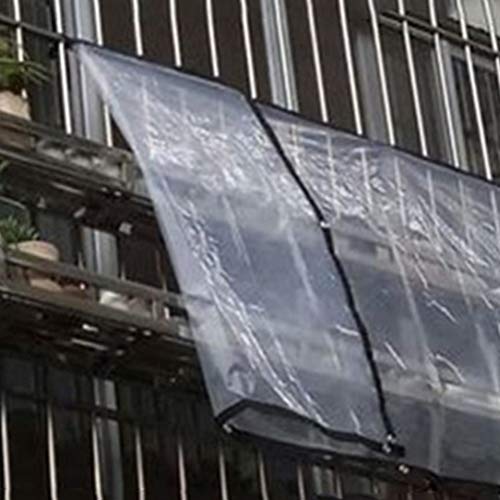 Toldo exterior lona impermeable transparente OKUOKA para proteger terraza y jardín 5