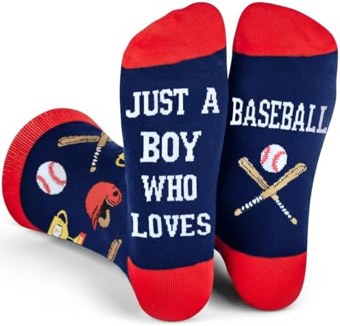Novelty Funny Sport Theme Gifts Crew Socks for Boys Kids 7-10 Years Boys image 5