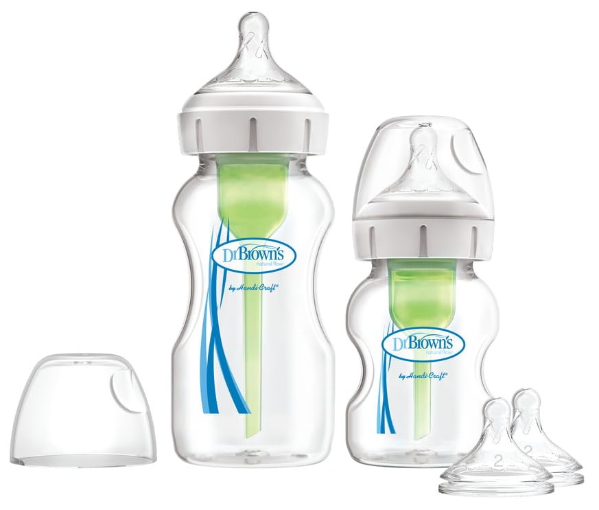 Dr. Brown's Geniş Ağız Anti-Kolik Options+ Sampler Kit (1x270 &150 mL PP Biberon, 2*L2 B. Emzik, Fırça)