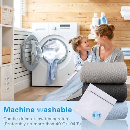 Image of AmyHomie Cooling Blanket Queen Size 90 inchx90 inch, 100% Rayon Derived from Bamboo