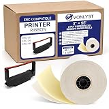 2-Ply Carbonless Receipt Paper Rolls 3' x 95' White/Canary – Compatible with Epson ERC-30 / ERC-34 / ERC...