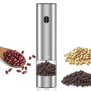 Electric Pepper Grinder – Adjustable Coarseness Salt & Pepper Mill – Easy-to-Clean – Battery Powered – One-Handed Operation – Kitchen Essential