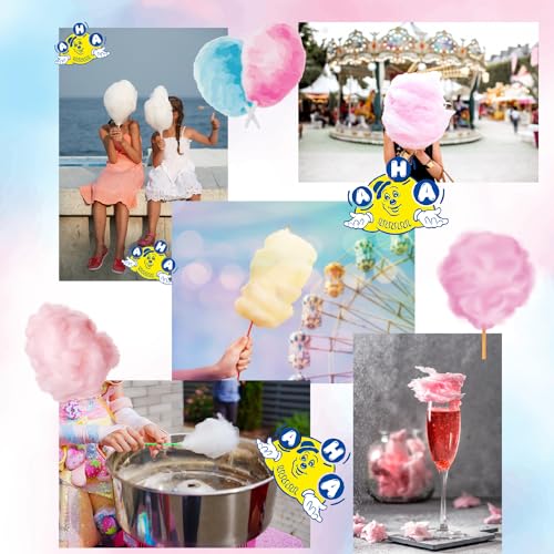 AHA Zuckerwatte 4 bunte Sorten, 36 x 20g im Becher, Premium Qualität, Vorratspackung, 4 Geschmackssorten wie auf dem Jahrmarkt für Party, zuHause, Gartenparty, Feier – Bild 4