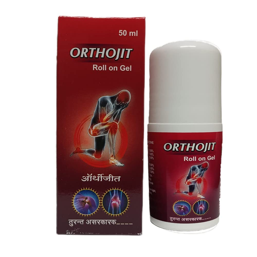 Orthojit Roll on Gel Oil for Back, Knee, Legs, Neck, Shoulder, Joint and Muscle Pain | Pure Ayurvedic Pain Relief Oil Roll on - 50 ml (B0C5HWSJPR) Amazon Price History, Amazon Price Tracker
