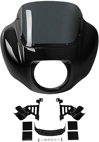 TCMT Kit de montaje de soporte de parabrisas para carenado de un cuarto de faros para Harley Softail Low Rider FXLR 2018-2020 Street Bob FXBB