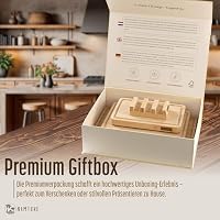NAMTURE Schneidebrett Holz Set – 2,5 cm stark, mit hochwertiger Öl-Oberfläche, Saftrille, Anti-Rutsch-Füßen & Brettständer – Bambusholz Schneidebretter in luxuriöser Geschenkbox – Ansicht 8