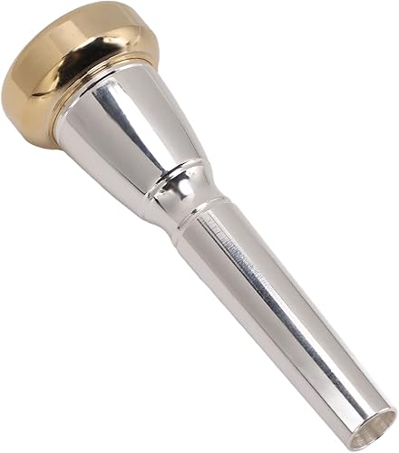 Miniatura 9 de Juego de boquillas de trompeta de metal con tamaños 3C 3B 2C 2B - Boquillas de práctica de latón chapado en plata compatibles con Bach Yamaha -