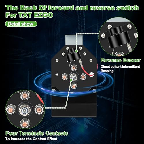 Image of 10L0L Forward Reverse Switch Assembly for EZGO TXT 1994-up Golf Cart, OEM# 73036G01 70578G01 70578G02 73036-G01 70578-G01 70578-G02 Black