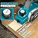 Cordless Electric Hand Planer: 3-1/4-Inch Handheld Planer for Makita 18V Battery (No Battery) - 15000 RPM Power Wood Planer for Woodworking, Carpentry, and Home DIY - Includes Blades and Edge Guide