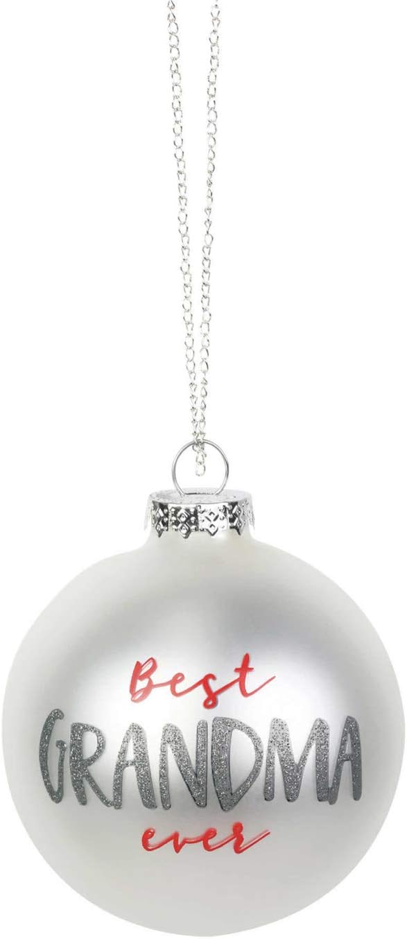 Enesco Our Name is Mud Grandma Glitter Hanging Ornament, 3.95 Inch, Multicolor