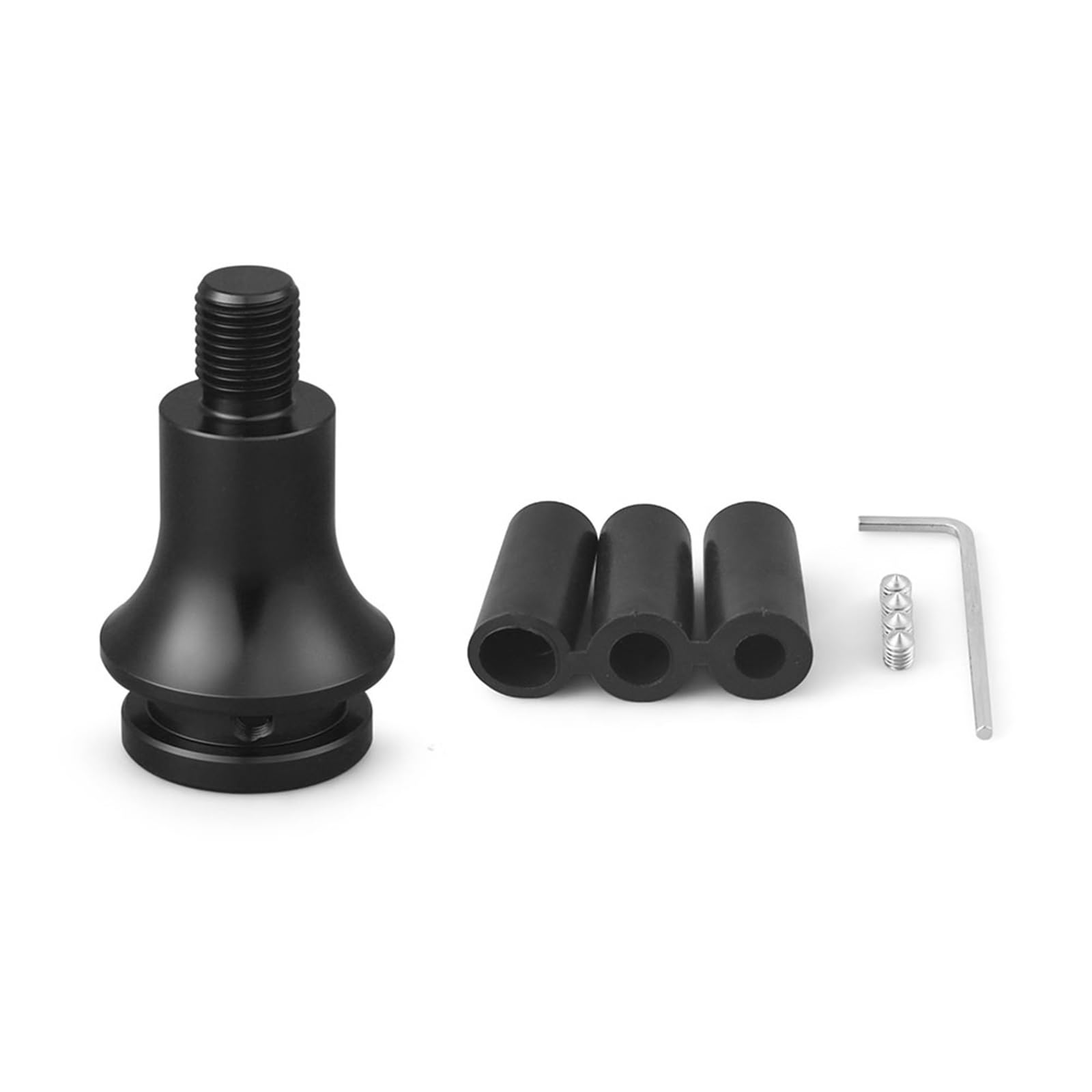 KAIAYGEE Gear Shift Knob Manual Adapter M12x1.25 Thread Alloy(Black)