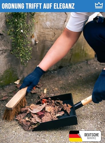 FEINER® | Kehrschaufel PRO® TM - 3160 | Robustes Kehrblech | Metall | Schwarz Pulverbeschichtet | Schaufel | Haus – Hof – Garten | Handwerk – Baustelle | Industrie- Handel.