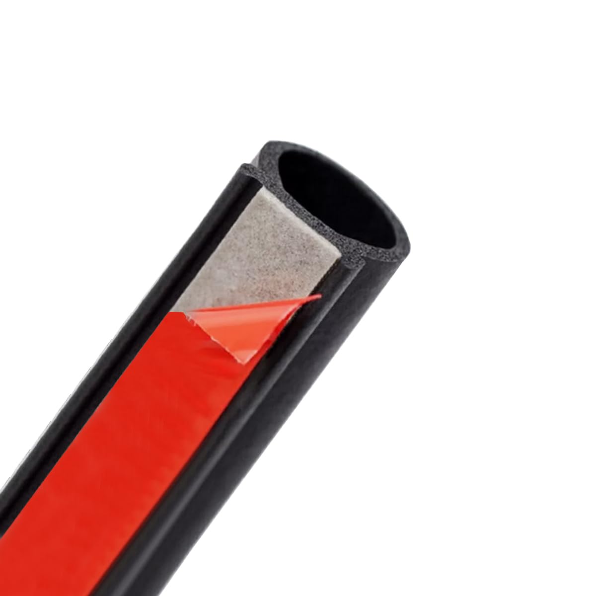 Striscia di Tenuta per Portiera Auto 4 Metri Striscia di Tenuta in Gomma per Auto Forma di D Autoadesiva Guarnizione in Gomma Insonorizzante Impermeabile 10mm X 8mm