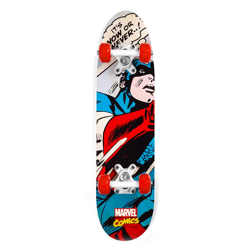 Skateboard in legno (legno) CAPTAIN AMERICA 61 x 15 x 8/10 cm (9940)