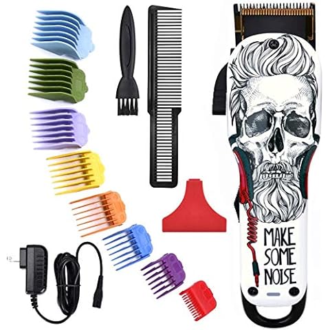 HONGNAL Professional Hair Clipper, 2-Speed Cordless Hair Cutting Kit 5500RPM, 2000mAh Rechargeable Battery with 8 Attachment Guards, Precise Stainless Steel Cutting Blade Cover