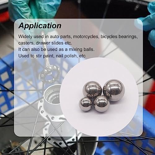 mxuteuk 600pcs 12 Größe Edelstahl Präzisionsstahlkugeln 1-8mm Metrische Fahrradlagerkugeln Klassifizierung Kit Mischkugeln 1mm 2mm 2.5mm 3mm 3.5mm 4mm 4.5mm 5.5mm 6mm 7mm 8mm K-085-600